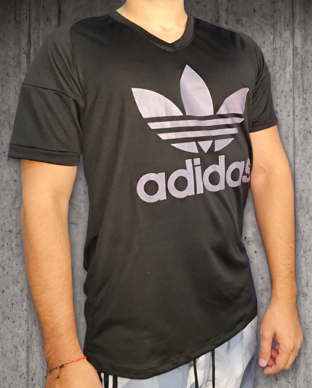 Camiseta Deportiva Negra Hombre Estampado Urbano